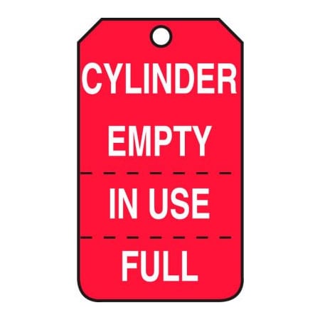 Accuform Accuform Cylinder Empty In Use Full Tag, PF-Cardstock, 25/Pack MGT206PTP